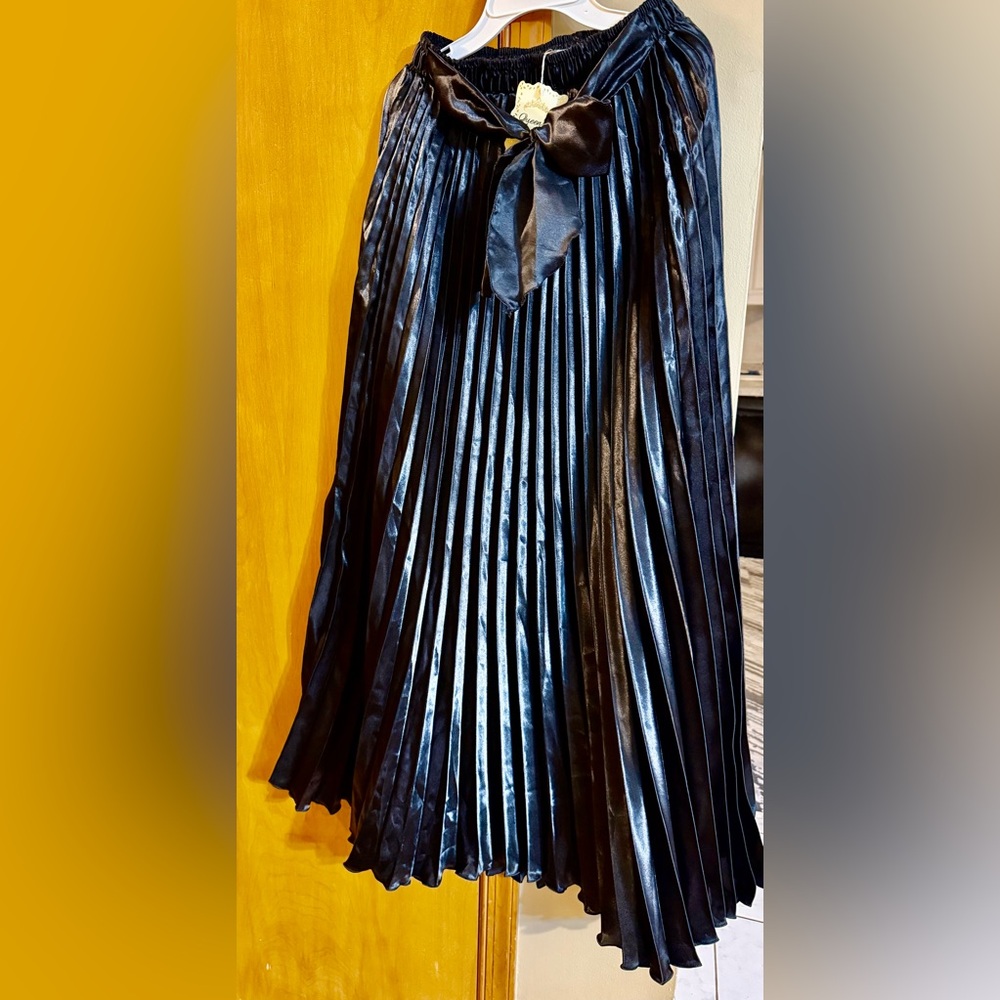 Elegant black Pleated Skirt